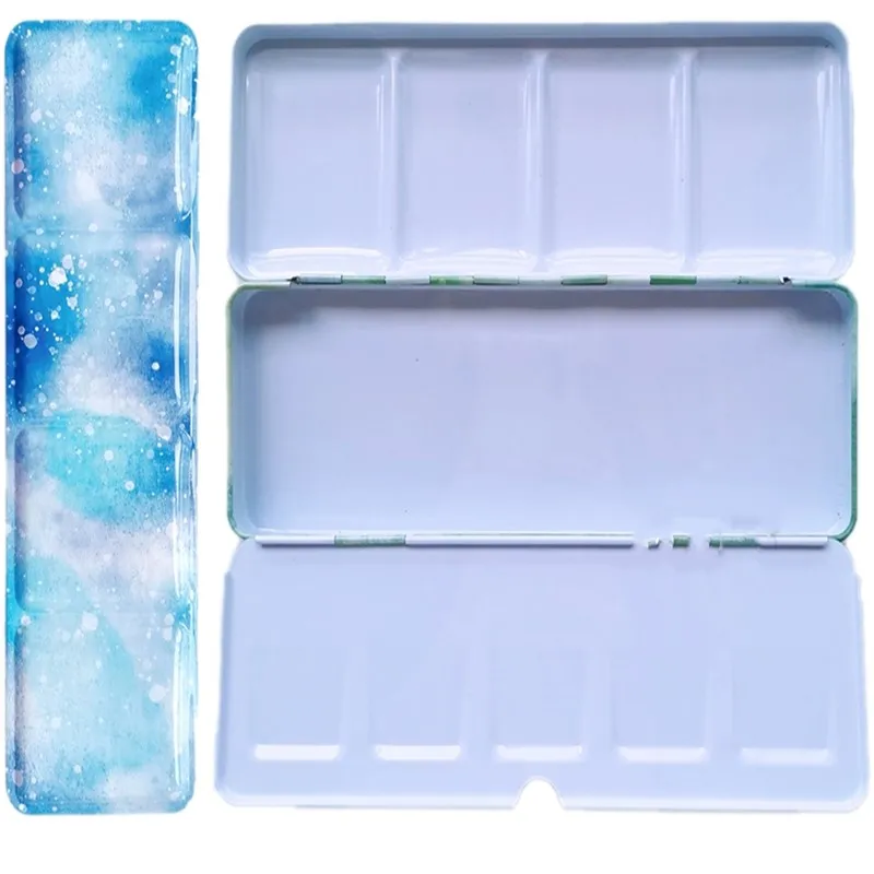 Portable solid Watercolor iron box 24 color watercolor packaging box paint empty iron art supplies watercolor palette