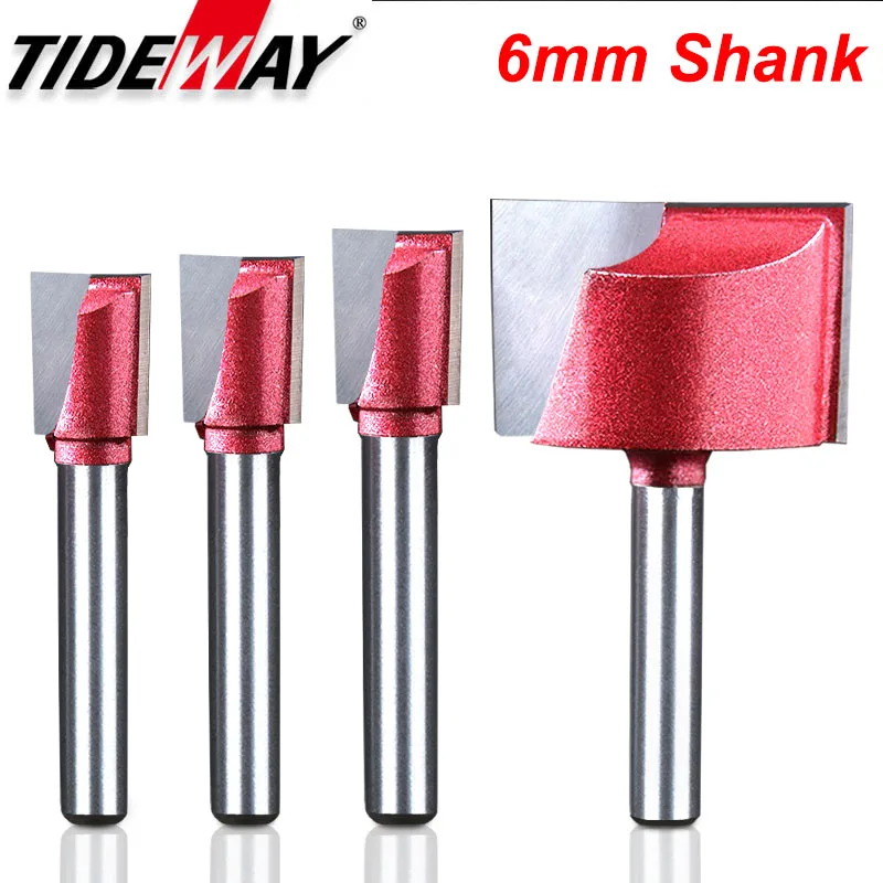 

Tideway 6mm Cleaning Bottom Router Bits Engraving Bit Solid Carbide Woodworking 3D Tools CNC Milling Cutter Endmill for Wood