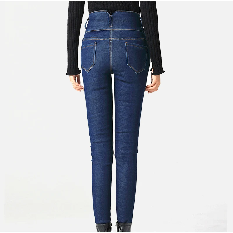 Зимние джинсы с высокой талией, женские брюки, вельветовые плотные теплые обтягивающие брюки для женщин, повседневные леггинсы для девушек размера плюс