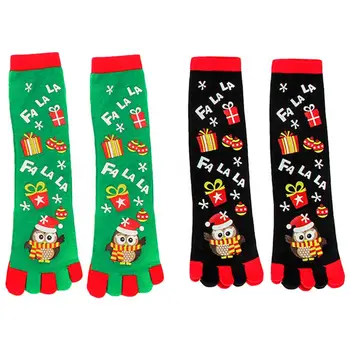 

2 Pairs of Christmas Socks Lovely Cartoon Comfortable Thicken Christmas Socks