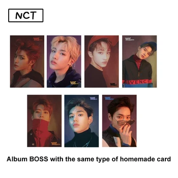 

7pcs/set KPOP NCT U Collective Models Homemade Card Reader Transparent Matte Card BOSS Taeyong Photocard Dropshipping