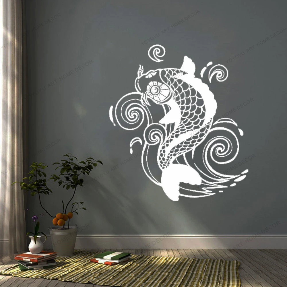 Col226 Full Color Wall Decal Sticker Koi Fish Ethnic 