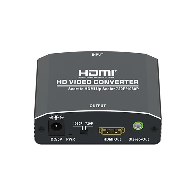Scart to HDMI-compatible HD Converter 4K With Stereo Audio Out HDMI To Scart  1080P Converter