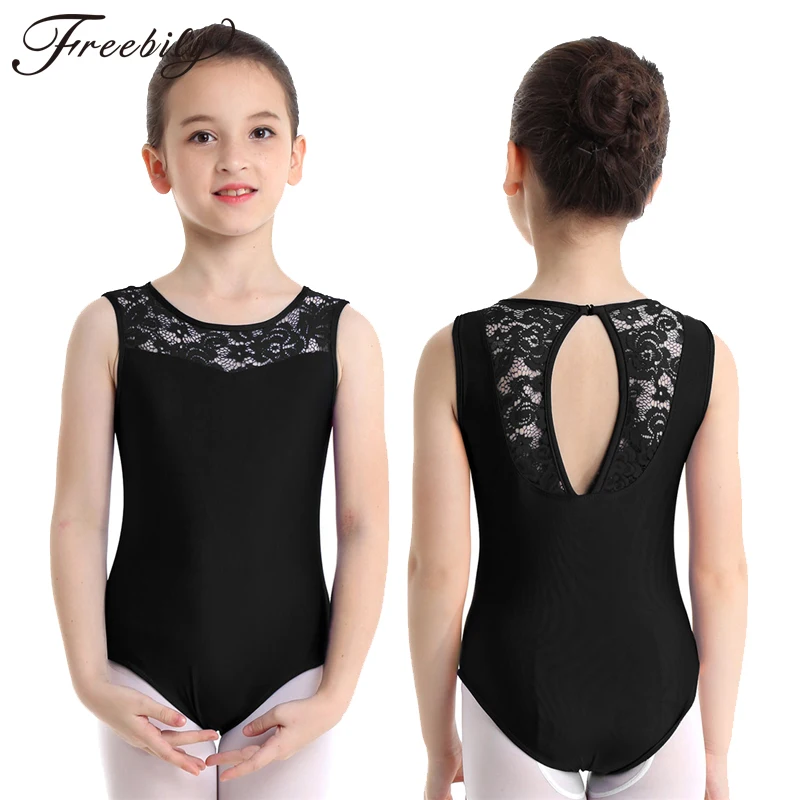 Fashion Girls Halter Cutout Side Open Back Ballet Leotard Gymnastics ...