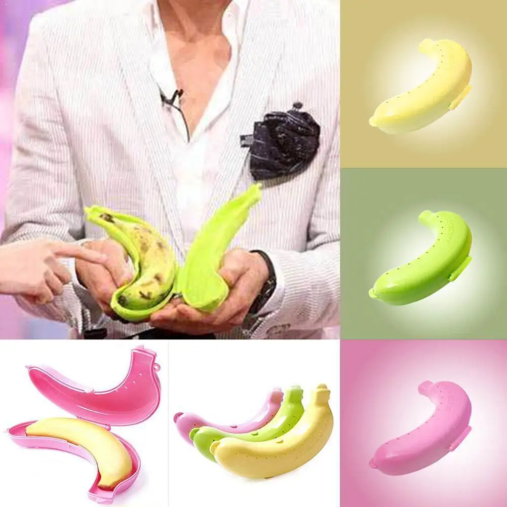 

Portable Cute Banana Protector Box Anti-extrusion Fruit For Kids Case Fresh-keeping Box Storage Banana Box Container Candy A7Z2
