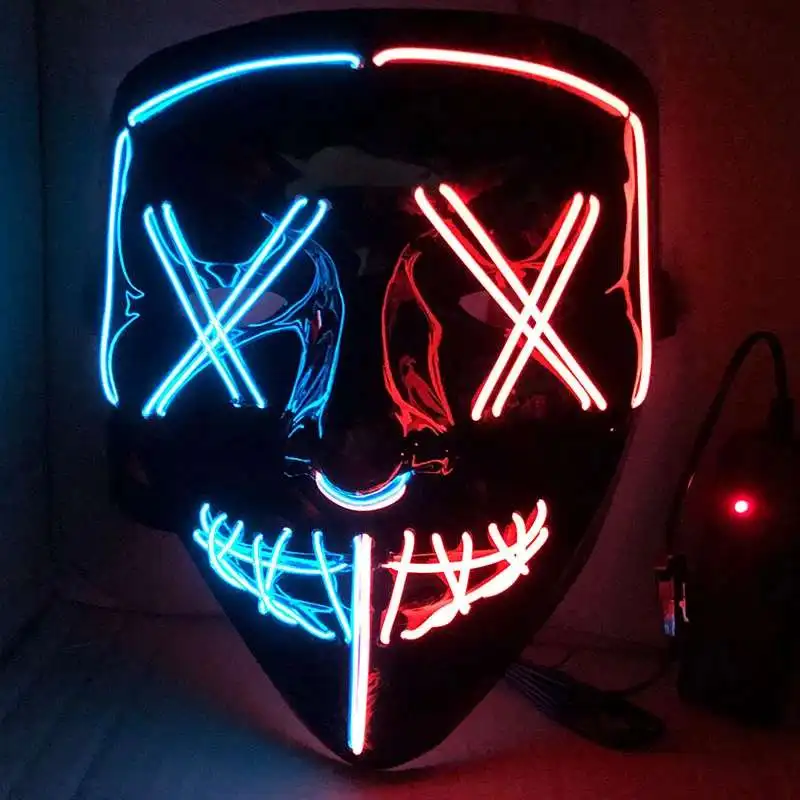 Light Up Purge Stitched LED With EDM Cosplay Mask