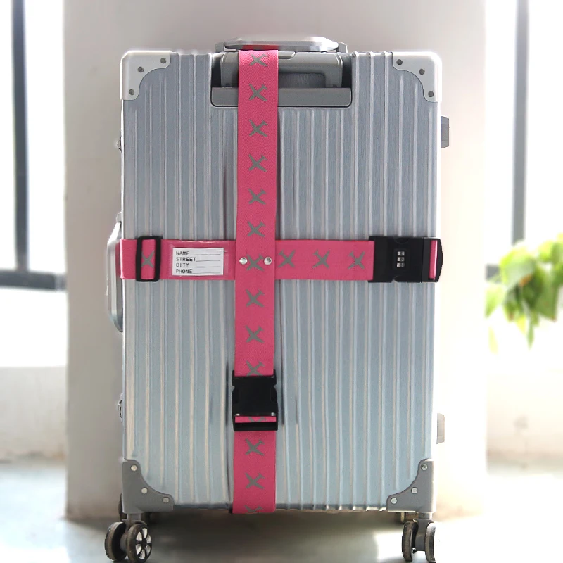 Защитные нейлоновые ремни для чемодана с 3 паролями, ремни безопасности для багажа с регулируемой пряжкой, аксессуары для путешествий