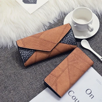 

Vintage Style Wallet Women Pu Leather Matte Clutch Long Purse Wallet Card Handbags Multiple Colors Available