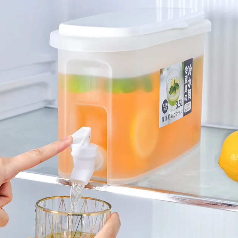 Color : Blue 3500ml Water Jug With Faucet Lemon Juice,Iced Beverage Dispensers with Storage,Heat Resistant Pitcher,for Juice Iced Tea Wine Coffee