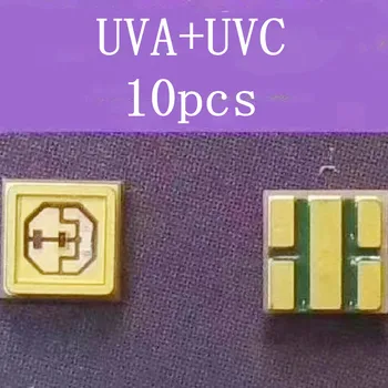 

10pcs X 3535UVAC 3535 UVA+UVC SMD LED two chips with UVC LED +UVA LED 260-285NM 3.5*3.5*1.5MM