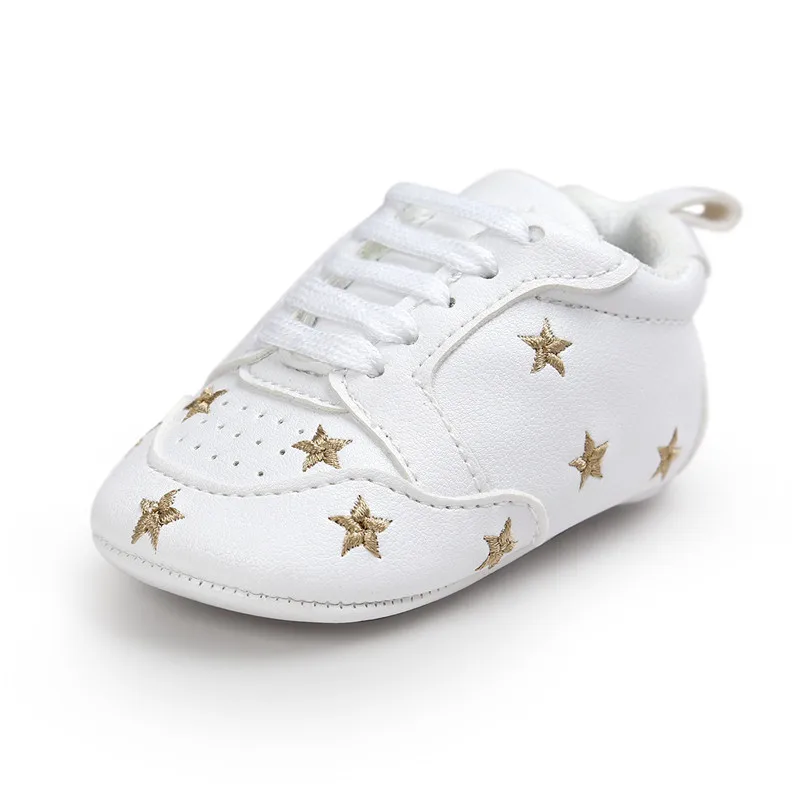 TOPATY/0-18 месяцев; обувь для маленьких мальчиков и девочек в форме сердца; обувь для малышей из искусственной кожи; детская обувь на шнуровке; Детские кроссовки на мягкой подошве; Bebe; обувь - Цвет: Gold Star