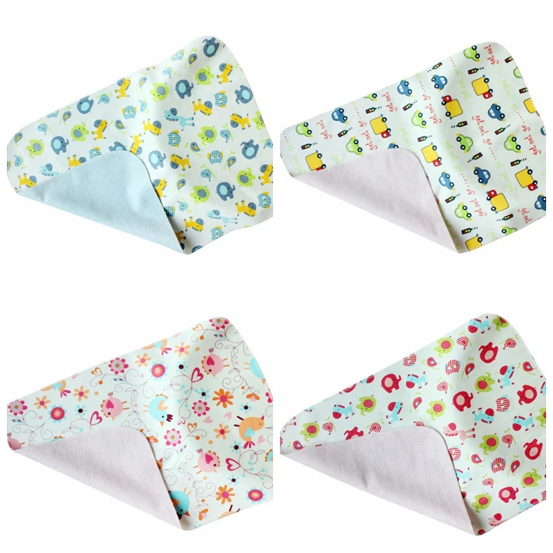 

Cotton Baby Changing Pad Foldable Waterproof Stroller Diaper Reusable Cute Cartoon Animals Pattern Comfortable Soft Mattress
