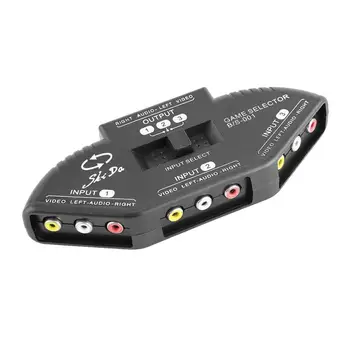 

Audio Video AV RCA Switch Splitter Selector 3 to 1 RCA Composite AV Cable for STB TV DVD Player for XBOX PS2