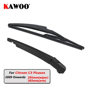 

KAWOO Car Rear Wiper Blade Blades Back Window Wipers Arm For Citroen C3 Picasso Hatchback (2009-) 295mm Auto Windscreen Blade