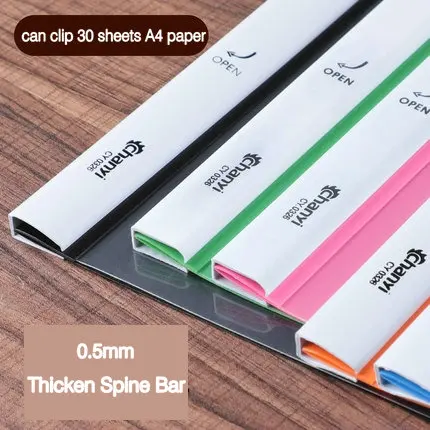 10PCS Creative Office File Cover A4 Paper File Organizer Report Cover Rotation Slide Grip Clip Folder