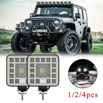 

White MINI 69W 23LED Fog Light Car Work Light Square Off Road Spotlight Modified Lamp IP67 Waterproof Shockproof