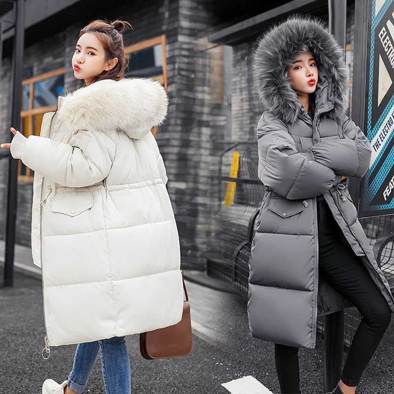 de plumón para mujer, gruesa de invierno, chaqueta de plumas de talla grande, coreana|Parkas| - AliExpress