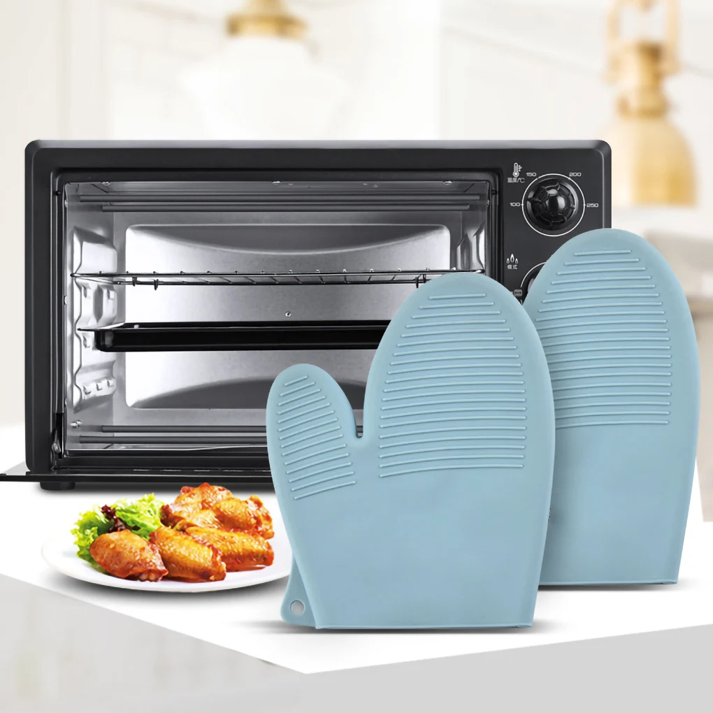 

Baking Glove Silicone Heat Resistant Mitt Anti-Skid Oven Pot Holder Kitchen Tool Holder
