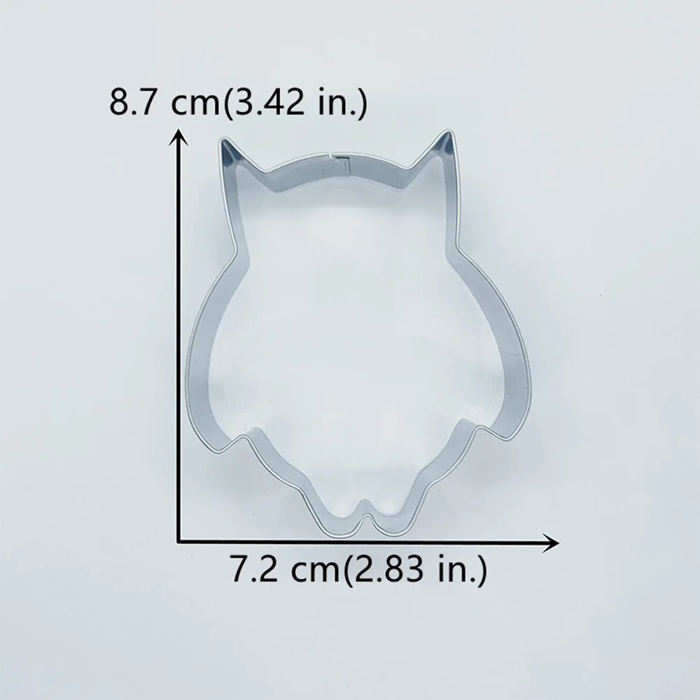 KENIAO Owl Cookie Cutter-7.2 x 8.7 CM Woodland Animal Biscuit Fondant Bread Sandwich Mold-Stainless Steel