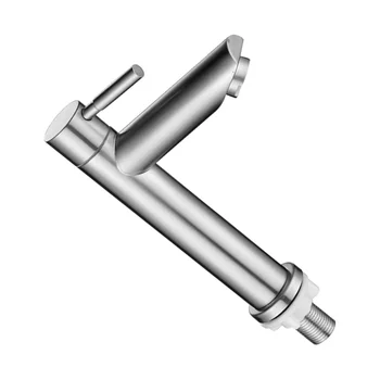 

Stainless Steel Faucet Single Cold Basin Faucet Bathroom Metal Faucet Kitchen Faucet (Style 3)