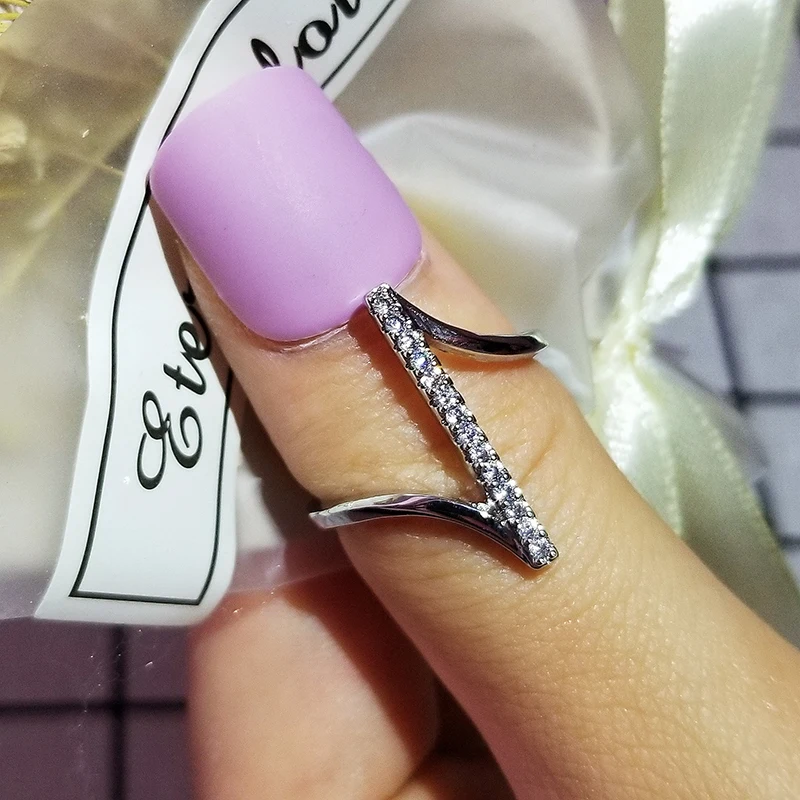 

2020 new trendy Simple solid 925 sterling silver fashion ring for girl Christmas gift gift jewelry wholesale moonso R5663