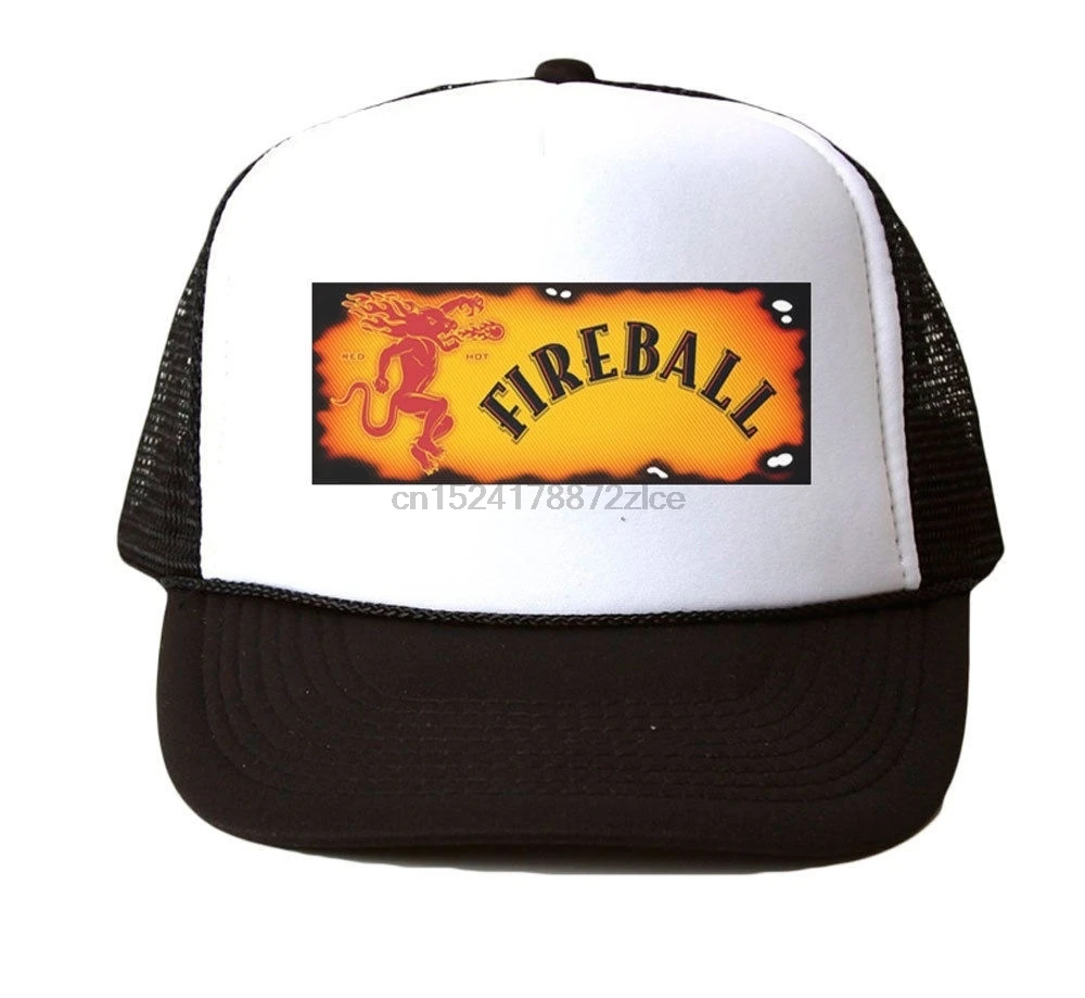 Fireball Whiskey Trucker Hat Бейсболка Кепка с сеткой регулируемая