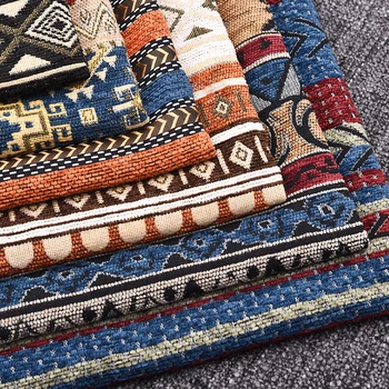 

Sofa Table Cloth Tissue Ethnic Jacquard Fabric Bag Cushion Curtain Dirty Proof Fabric African Organic Poly Cotton Linen Fabric