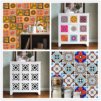 

15X15CM/20X20CM Abstract Style Wall Tile Stickers DIY Waterproof Wallpaper Home Decor Kitchen Bathroom Mural Decal tegelstickers