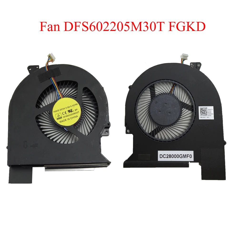 Вентилятор ЦП для ноутбука DELL Latitude E5570 DFS602205M30T FGKD 0H9M9M EG50050S1 C790 S9A 07HJFG EG50060S1 C240 04CN35