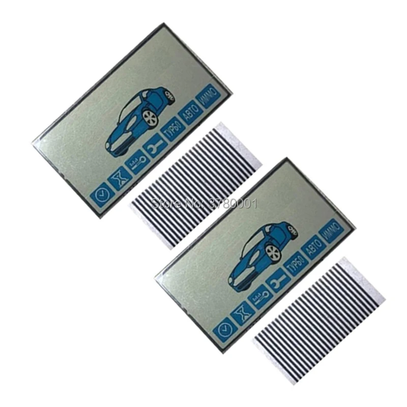 2 uds E90 pantalla LCD para 2 uds/lote 2 ruso-coche sistema de alarma StarLine E90 LCD llavero para mando a distancia E90 Control remoto llavero
