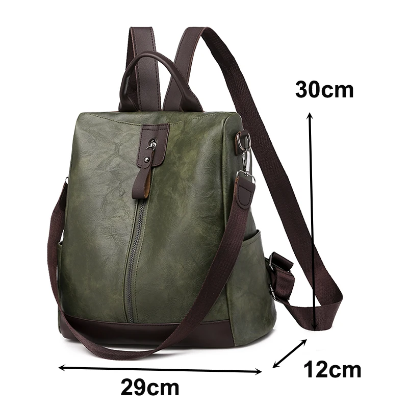 Toposhine, Противоугонный женский рюкзак, модный, простой, Одноцветный, школьная сумка из искусственной кожи, женские рюкзаки для девочек, женские сумки