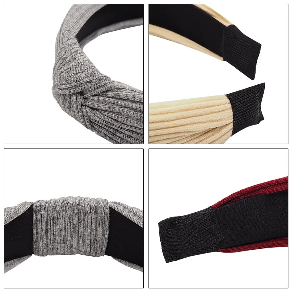 10 шт., широкая простая повязка на голову с узлом, повязка на голову, модная эластичная повязка на голову для женщин, резинка для волос, конский хвост, повязка на голову, бант