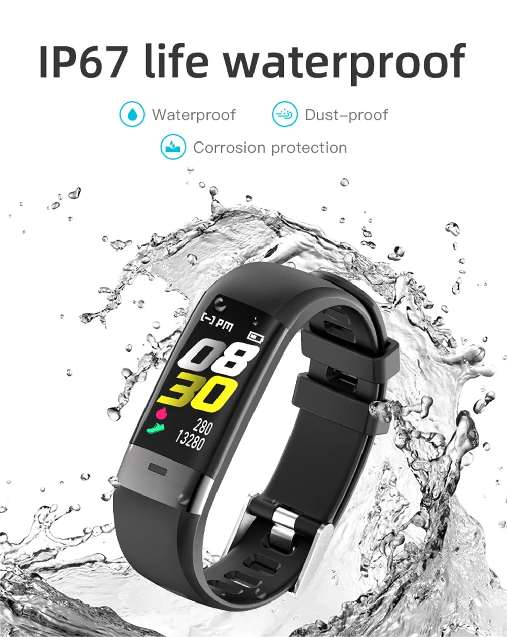 Фитнес Смарт-браслет трекер активности браслет для мужчин и женщин Smartband ЭКГ PPG HRV кардио монитор сердечного ритма шагомер спортивные часы