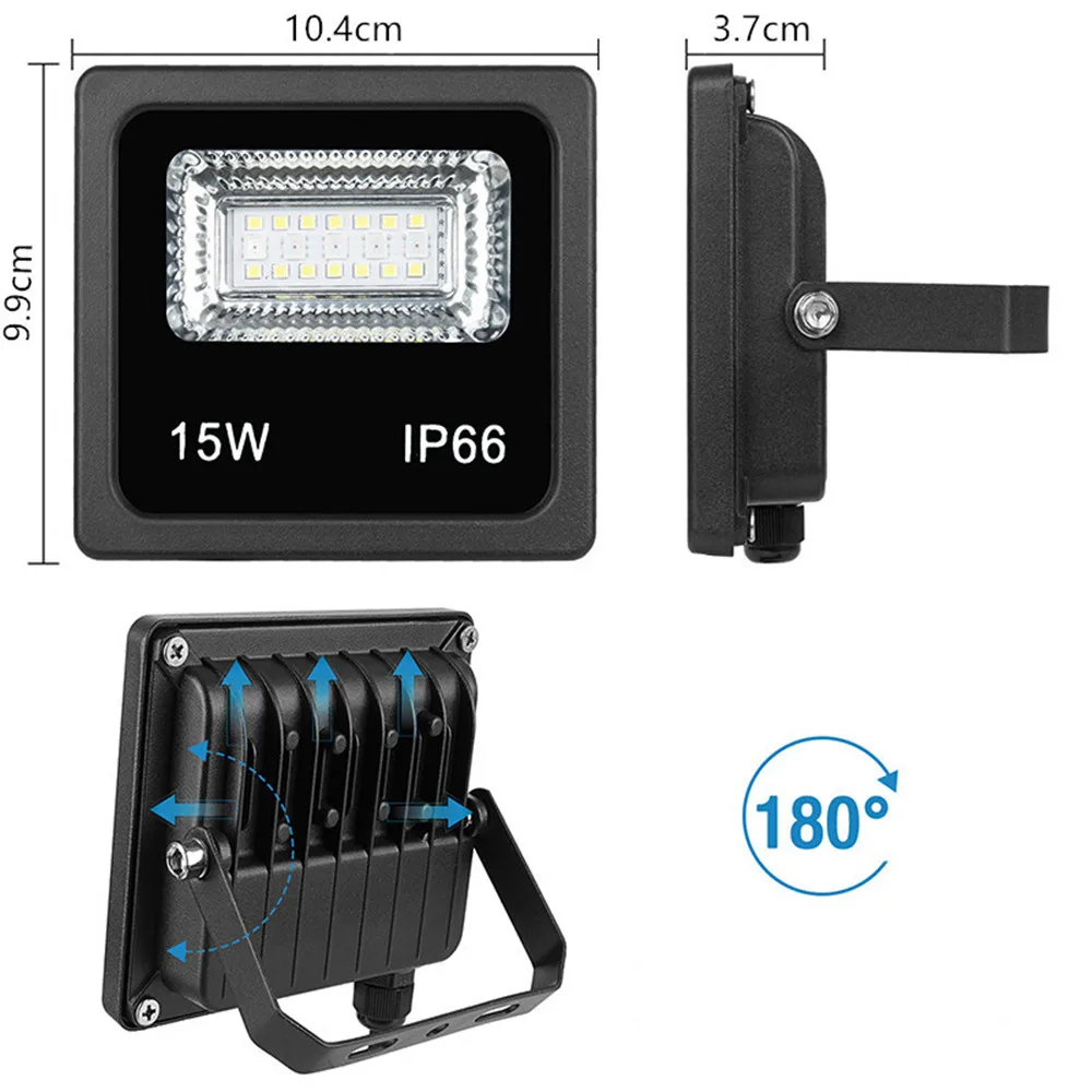 300w led flood light RGB LED FloodLight IP66 Waterproof Bluetooth APP Control RGBW LED Spotlight 15W 25W 50W 100W Garden Projector Outdoor Lighting led motion sensor flood lights Floodlights