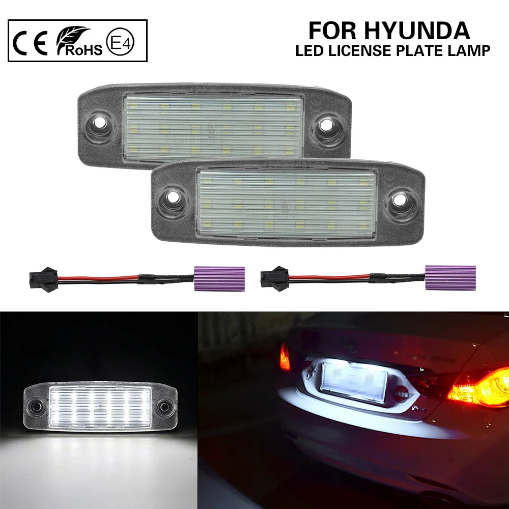 2Pcs For Hyundai SONATA YF 10MY GF 10 2010-up Car LED License Plate Lamp Number Light Error Free 925013S030 | Автомобили и