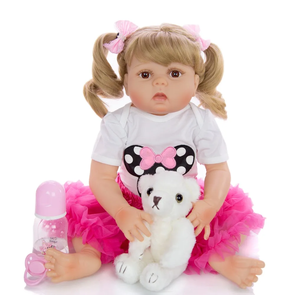 Reborn baby dolls принцесса девочка bebe кукла-реборн младенец игрушка 57 см полный силиконовый винил bebe Кукла reborn для детей подарок