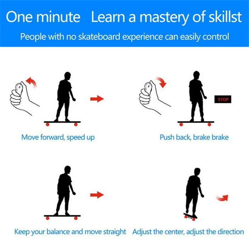 Daibot Child Electric Scooter Four Wheel Electric Scooters 120W Single Motor Portable Wireless Remote Mini Electric Skateboard (4)