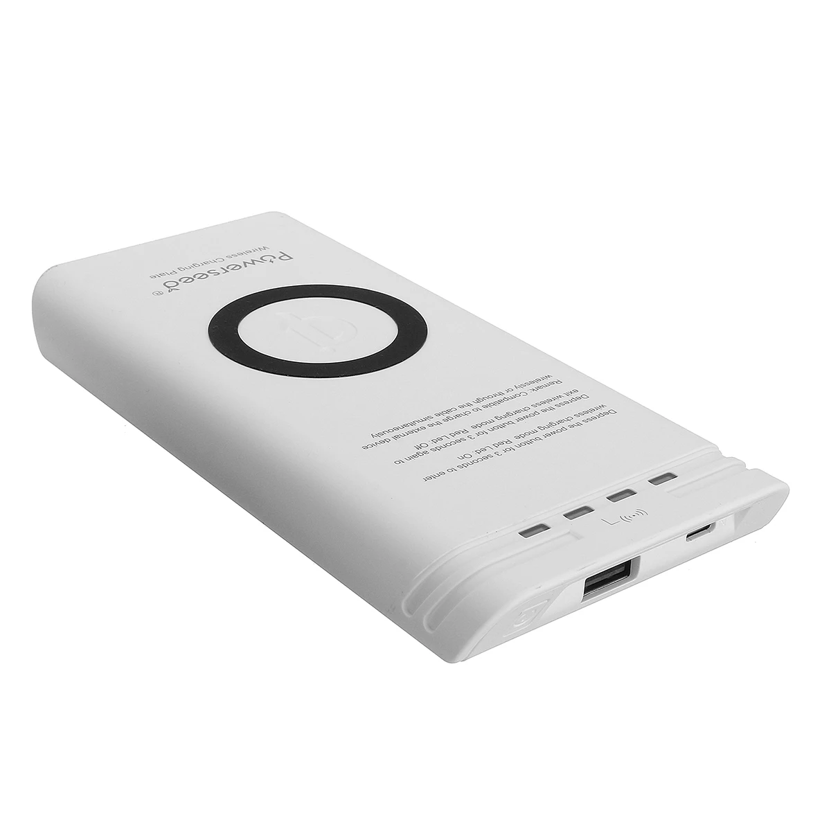 Белый Портативный Беспроводной power Bank Быстрая Зарядка Qi Зарядное устройство 70000 мАч быстрой Беспроводной бабочка Беспроводной power Bank Внешняя Батарея - Цвет: Белый