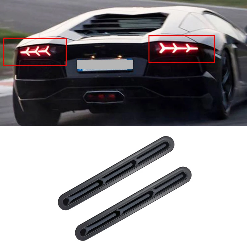 

1 Pair Tail Brake Turn Signals Fish Bone for Cars Trunk Red Brake Light Auto Led Light Rear Windscreen Flow Amber Driving Lamp