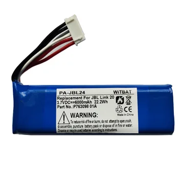 

3.7V 6000mAh Battery for JBL Link 20 Bluetooth audio battery Li-ion Rechargeable Accumulator ReplaceableP763098 01A
