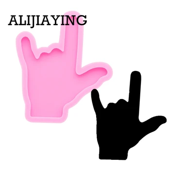 

DY0118 DIY Shiny hand Key ring decoration molds keychain silicone epoxy resin molds not sticky