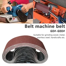 Bandes abrasives pour ponceuse, outil de meulage du métal, bandes abrasives pour papier de verre de 60 à 600 grains, 915x100mm, outils de meulage et de polissage