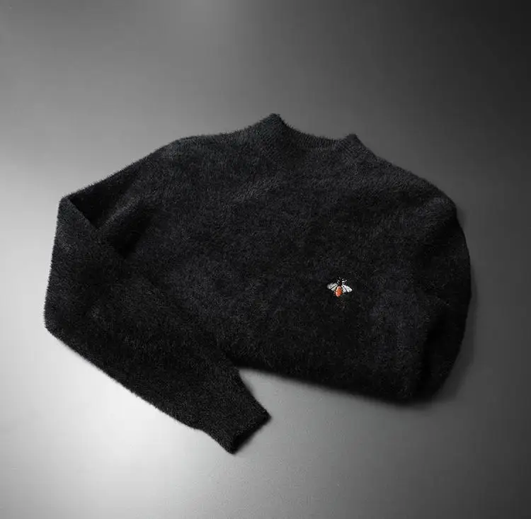 Новинка, мужские Роскошные зимние популярные классические повседневные свитера с вышивкой пчелы, пуловер, Азиатские размеры, высокое качество, Drake# M68