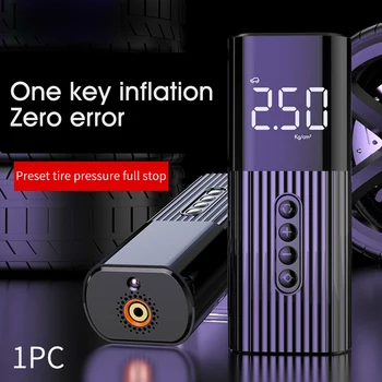 

LED Display Portable Copper Cylinder Balls Electric Digital Tire Inflator Car Inflatable Pump Emergency Motorcycles Rechargeable