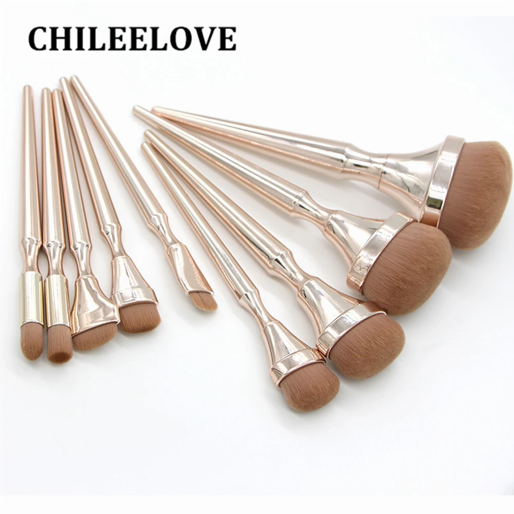 

CHILEELOVE 9 Pcs/Set Makeup Brushes Kits Cosmetic Makeover Tool