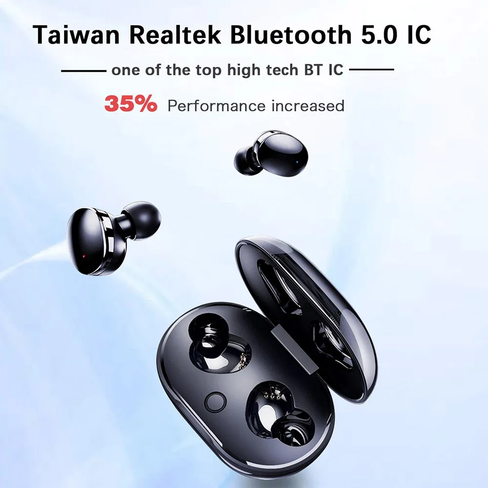 TWS 5,0 Bluetooth наушники IPX7 Водонепроницаемые Мини сенсорное управление Спортивная гарнитура Беспроводные Binuaral наушники с 600 мАч зарядным устройством