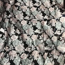 5 ярдов Горячая Распродажа Пряжа-окрашенная органза цветок жаккардовая ткань парча кружева ткань для модных платьев вышивка жаккардовая кружевная ткань