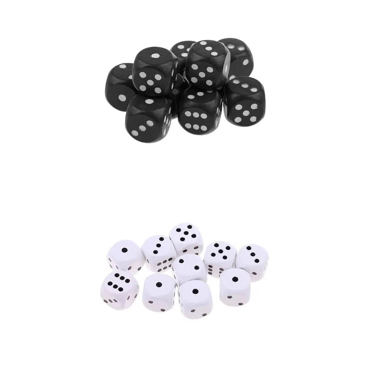 Set/20Pcs Wood Dices D6 Six Sided Dotted Dice for DND RPG MTG Board Games Toys Casino Game Supply DIY