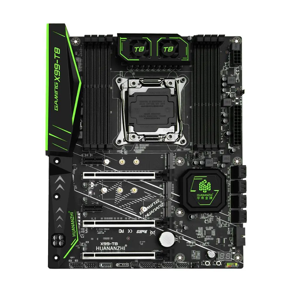 Материнская плата HUANANZHI X99 T8 slot LGA 2011 3 USB3.0 NVME M.2 SSD поддерживает память DDR3 REG ECC и Xeon E5