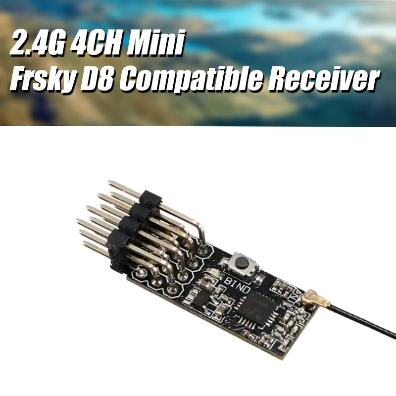 2.4G 4CH Mini Frsky D8 Compatible Receiver With PWM Output for X9D / XJT (D8 Mode) DJT/DFT/DHT Transmitter RC FPV Racing | Игрушки и